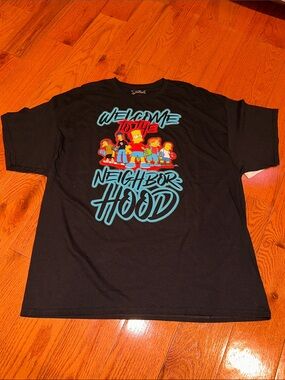 The Simpsons Matt Groening Men’s Black Tee Size 2XL XXL